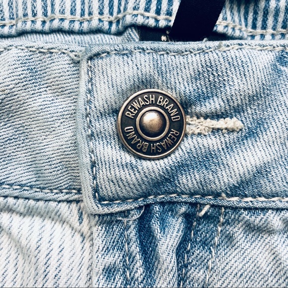 Rewash, Distressed Striped Jean Shorts, Size 29 - Picture 4 of 11